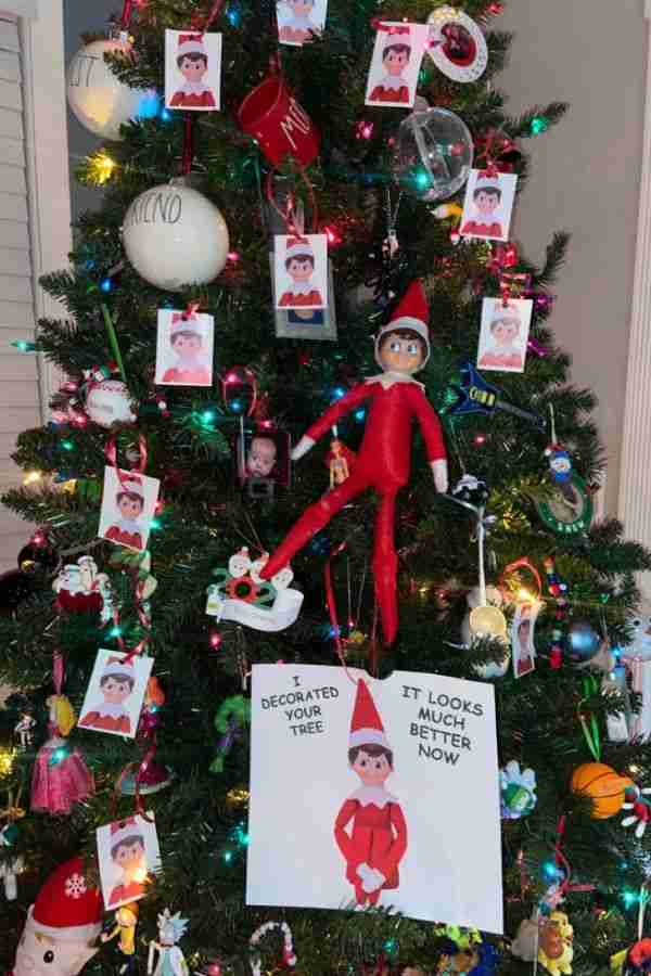 Elf Decorating the Tree