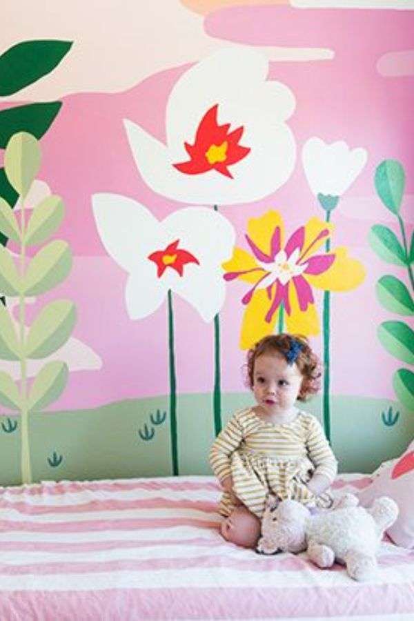 Hand-Painted Wall Mural