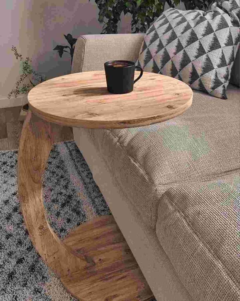 C-Shaped Side Table