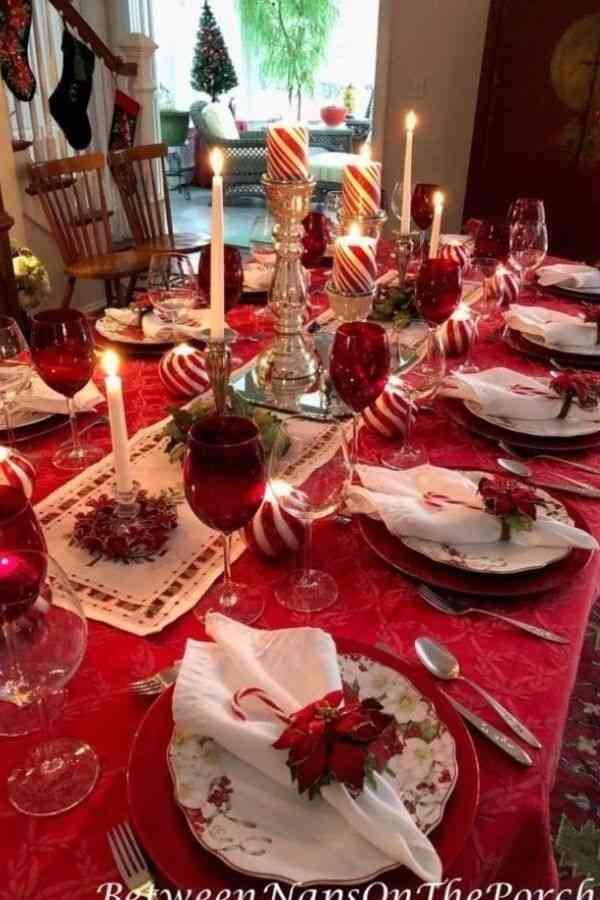 Candy Cane Place Settings