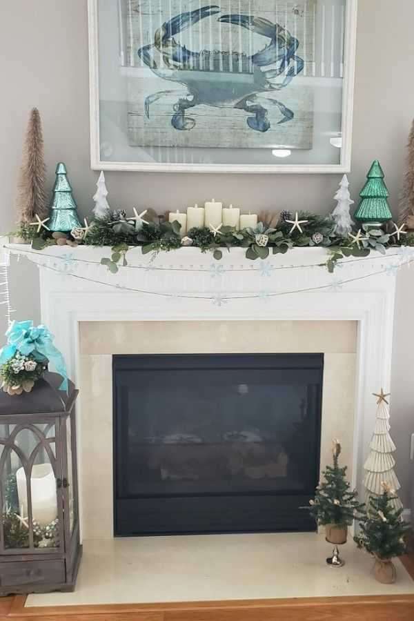 Coastal Christmas with Blue and Silver