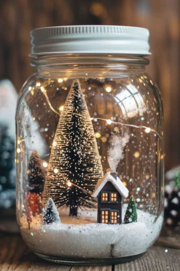 DIY Mason Jar Snow Globes