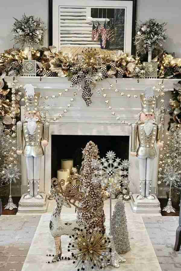 Elegant Gold and White Display