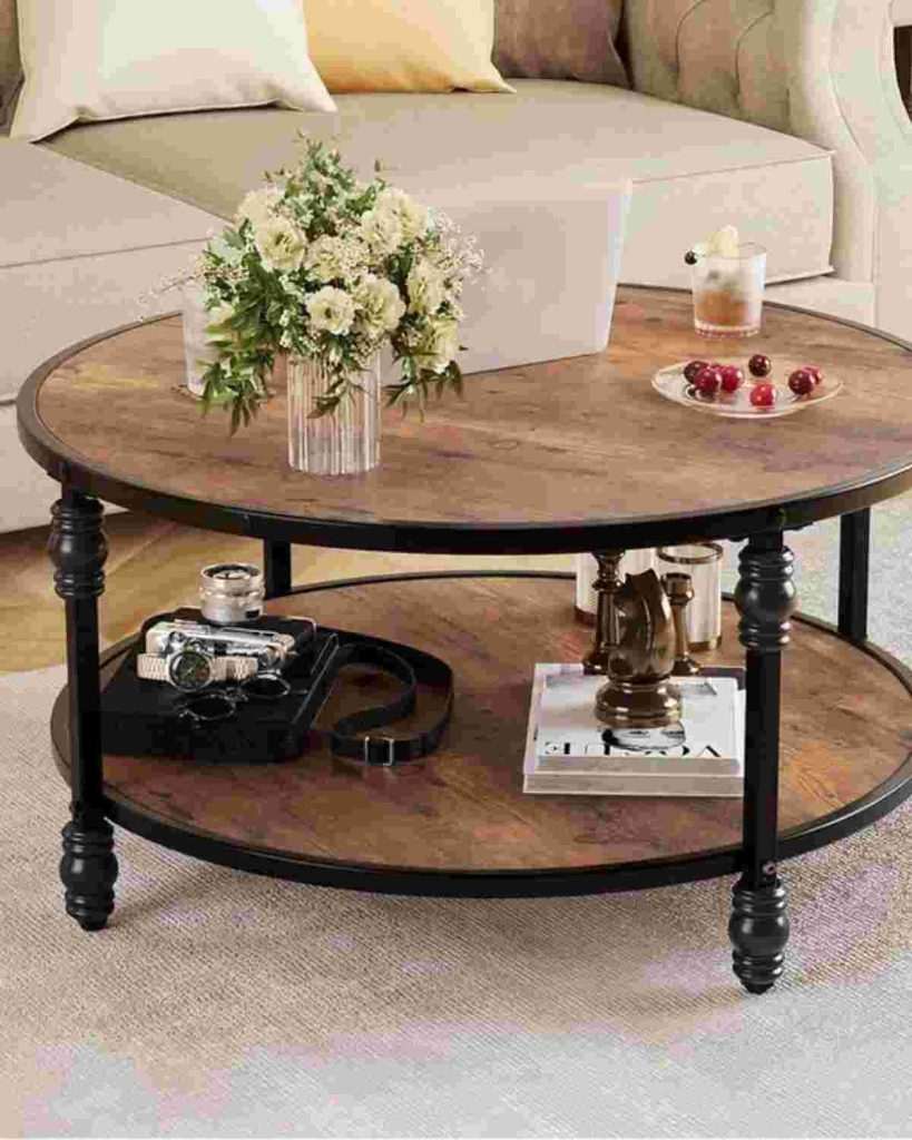 Farmhouse-Inspired Two-Tier Table