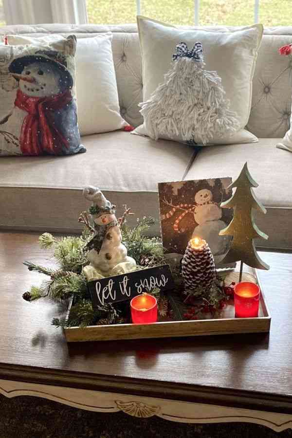 Festive Coffee Table Tray