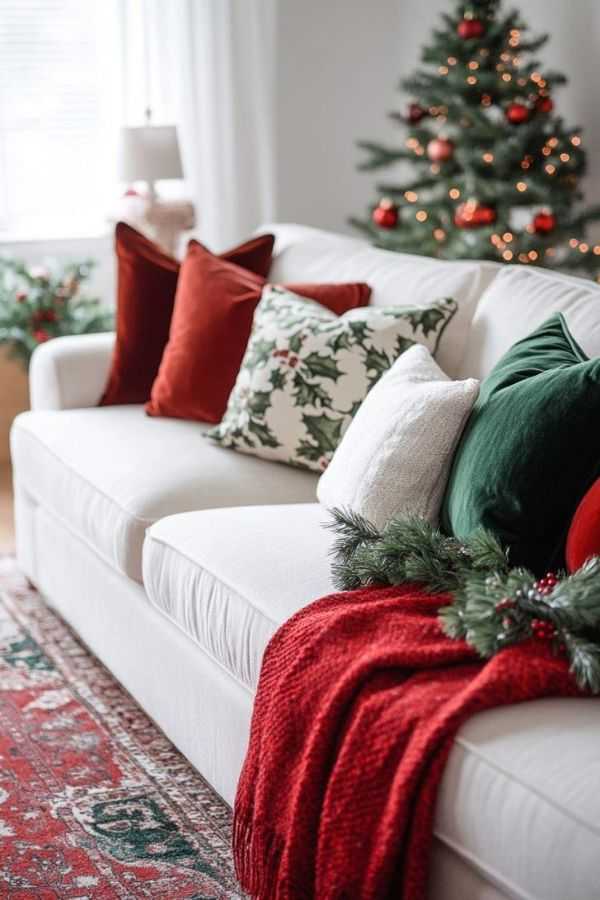 Festive Throw Pillows and Blankets