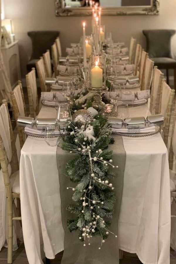 Frosted Greenery and Candle Rings