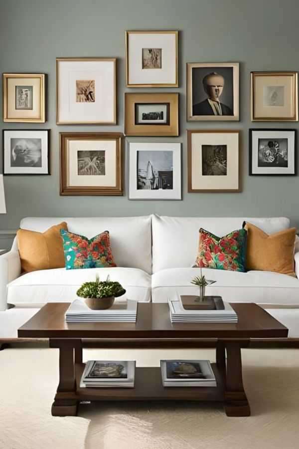 Gallery Wall with Mixed Frames