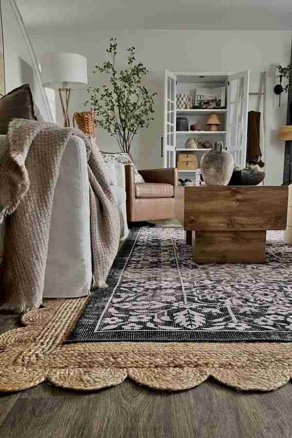 Layered Textured Rugs