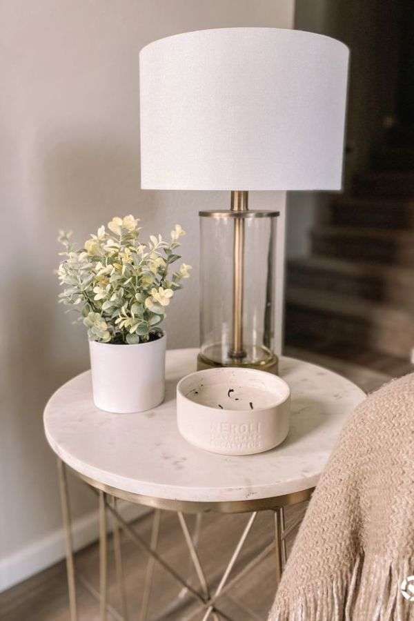 Natural and Cozy Side Table Setup