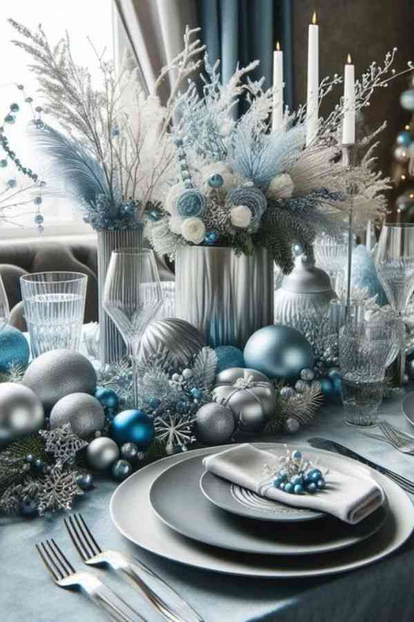 Silver and Blue Winter Wonderland