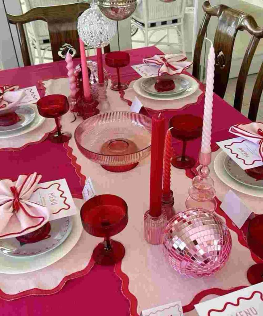 Red and Pink Table Linens