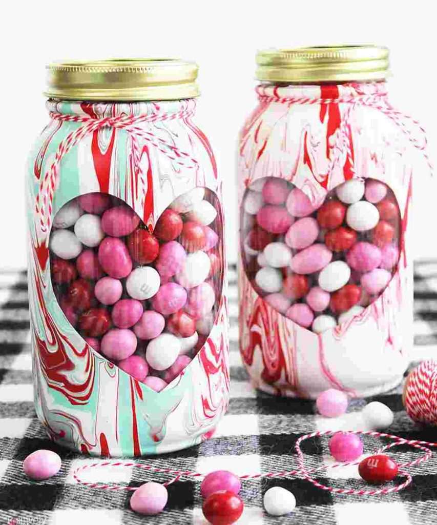 Valentine’s Day Mason Jar Decor