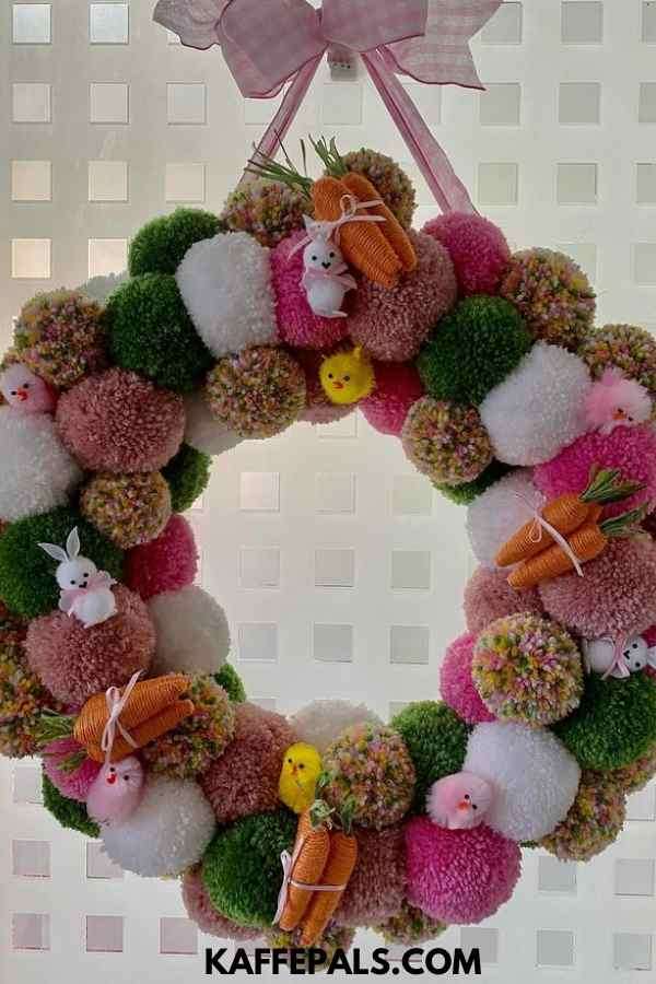 Pom - Pom - Easter - Wreath - For - Your - Front - Door