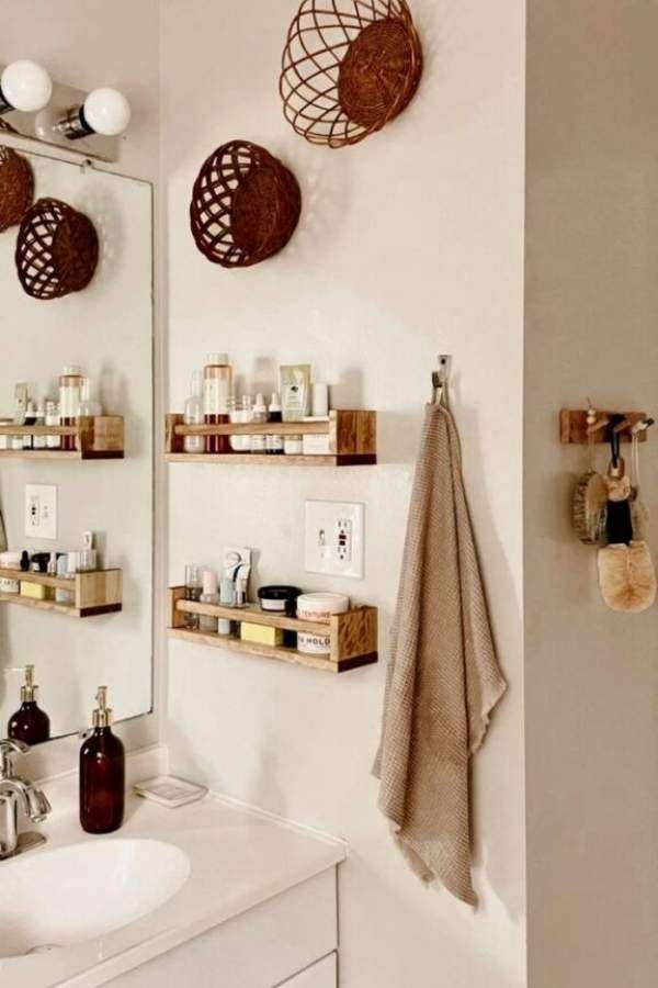 Wall-Mounted-Shelves-small-bathroom-ideas